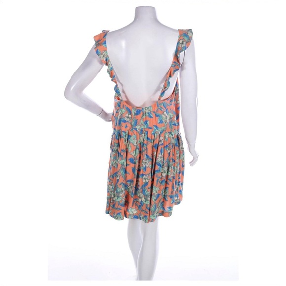 Free People Floral Ruffle Strap Mini Dress Size XS - Picture 4 of 10